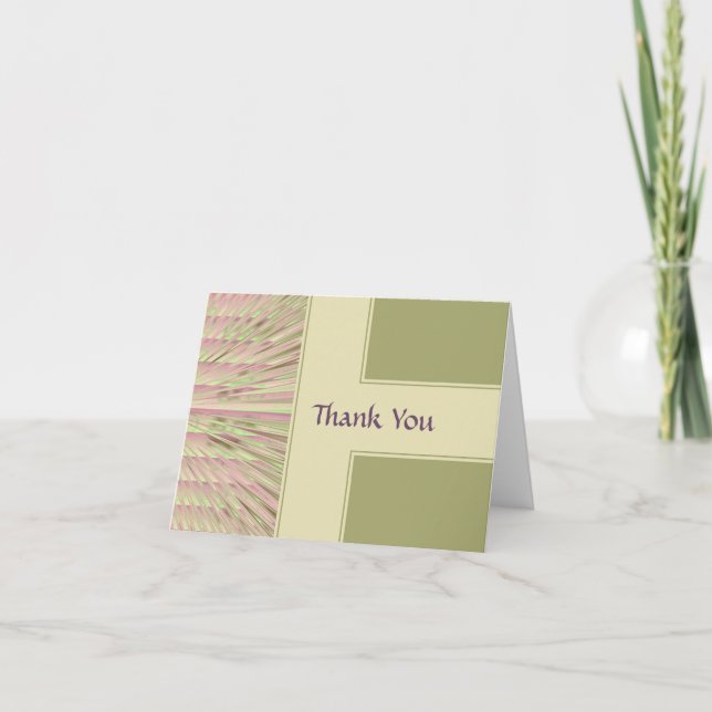 Pnk-Cel-Bg Thank You Note Card (Front)