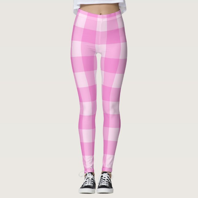 Pnk Checkers- Leggings (Front)