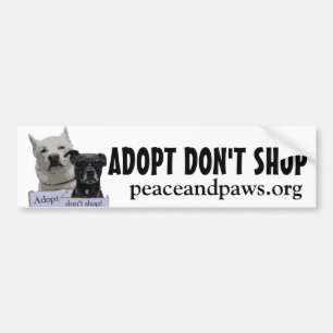 PNP Adopt Dont Shop bumper sticker