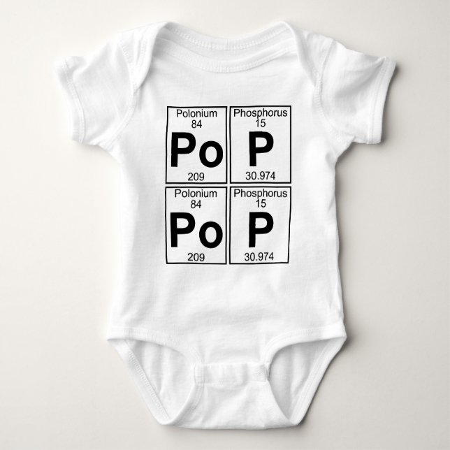 Po-P Po-P (pop pop) - Full Baby Bodysuit (Front)