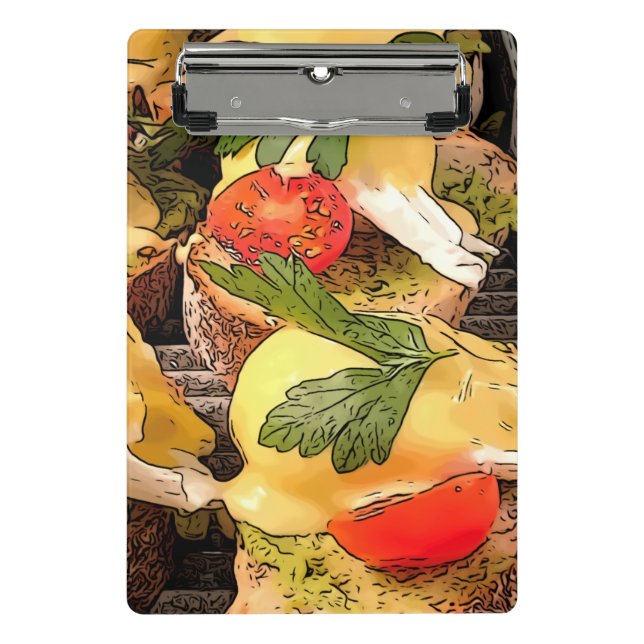 Poached Eggs with Avocado on Toast   Mini Clipboard (Front)