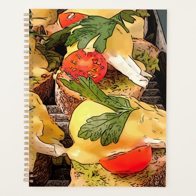Poached Eggs with Avocado on Toast  Planner (Front)