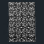 Poblanos Abstract Leaves Pattern Black Tea Towel<br><div class="desc">Decorate your kitchen with this cool towel. Makes a great housewarming or wedding gift! Check my shop for more matching items and other colours too. 
You can customise it and add text too.
Check my shop for lots more colours and patterns!</div>
