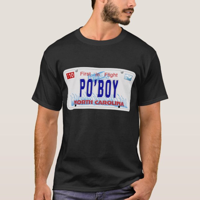 Po'Boy - NC Plate T-Shirt (Front)