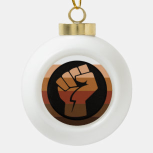 POC Pride Flag Ceramic Ball Christmas Ornament