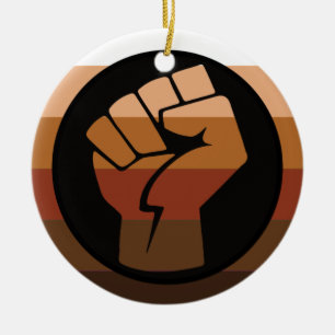 POC Pride Flag Ceramic Tree Decoration