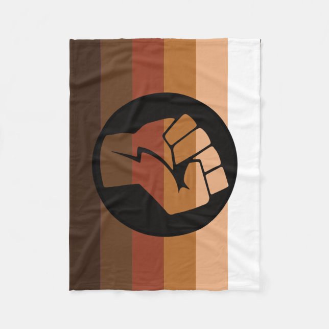 POC Pride Flag Fleece Blanket (Front)