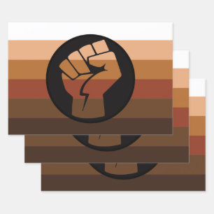 POC Pride Flag Wrapping Paper Sheet