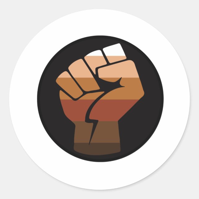 POC STRIPE FLAG CLASSIC ROUND STICKER (Front)