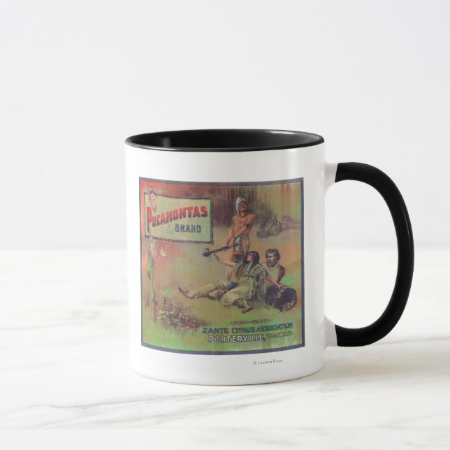 Pocahontas Orange LabelPorterville, CA Mug (Right)