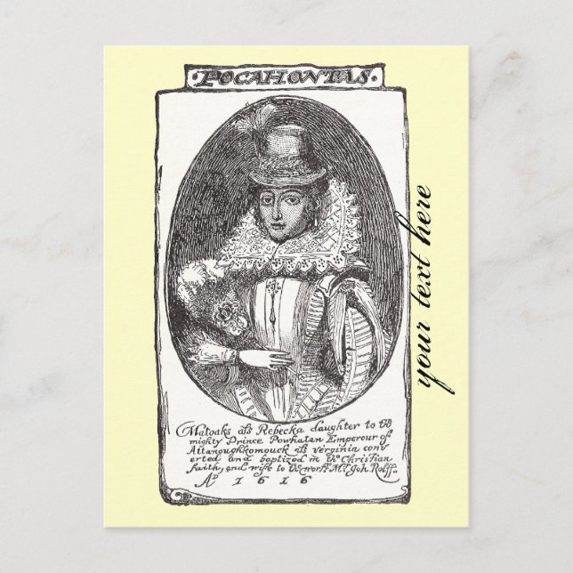 Pocahontas Post card (Front)