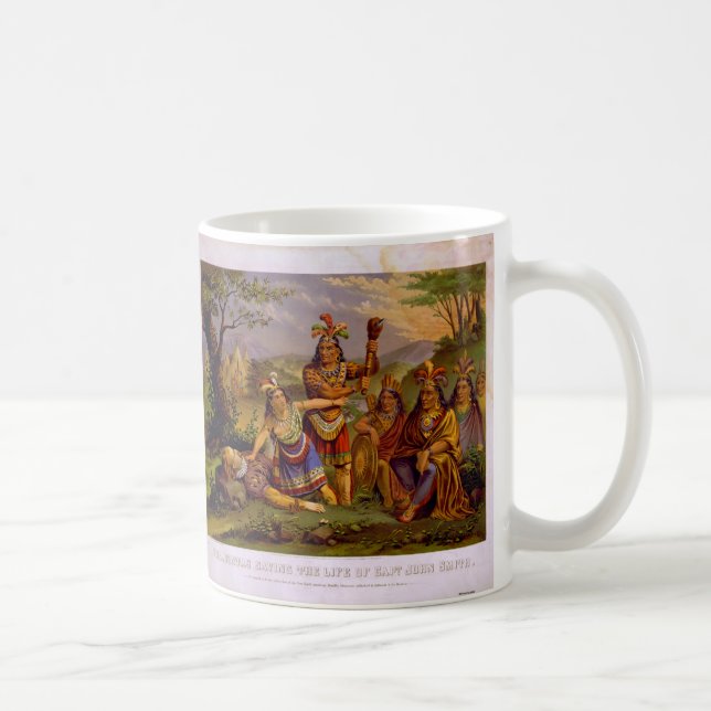 Pocahontas Saving the Life of Captain John Smith Coffee Mug (Right)