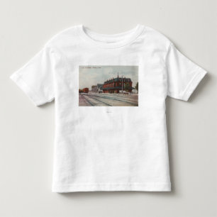 Pocatello, ID - Trains & People Around Train Toddler T-Shirt