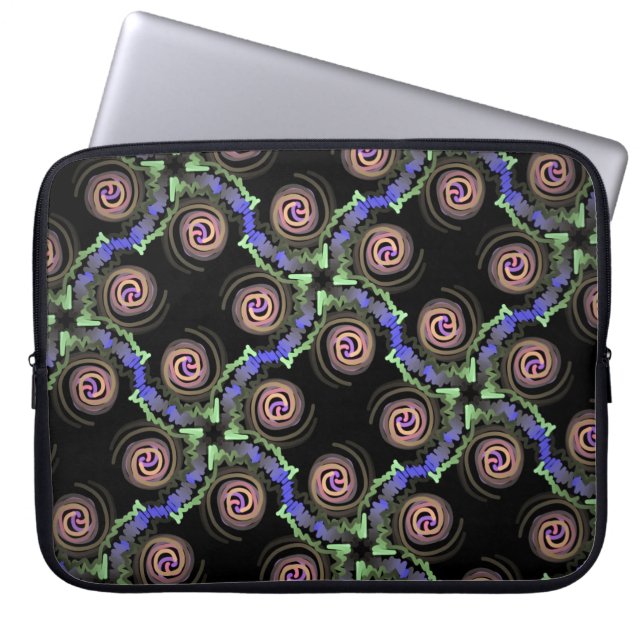 Pochette protectrice pour ordinateur rose vert laptop sleeve (Front)