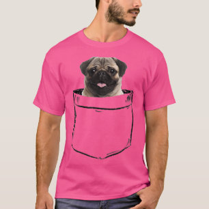 Pocket Baby Pug Dog Lover Dad Mum Boy Girl Funny T-Shirt