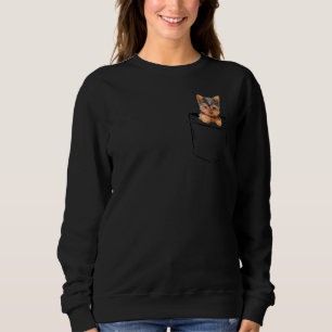 Pocket Baby Yorkie Dog Love R Dad Mum, Boy Girl Sweatshirt