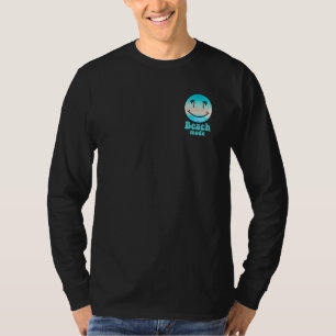 Pocket Beach Mode Smiling Face Summer Happy Smile T-Shirt