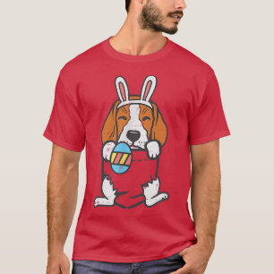 Pocket Beagle Bunny Egg Cute Easter Dog Lover Men  T-Shirt