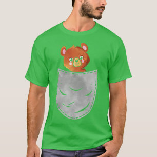 Pocket Bear Animal In Your Pocket Funny Bear Lover T-Shirt