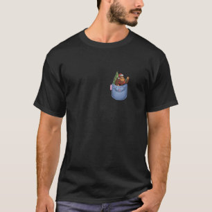 Pocket Bigfoot Santa Funny Sasquatch Lover Christm T-Shirt