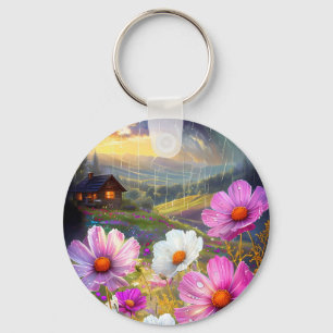 Pocket Blooms: Miniature Art for Your Keys Key Ring