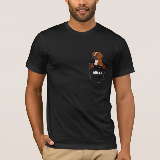 Pocket Boxer puppy cute dog T-Shirt (Front)