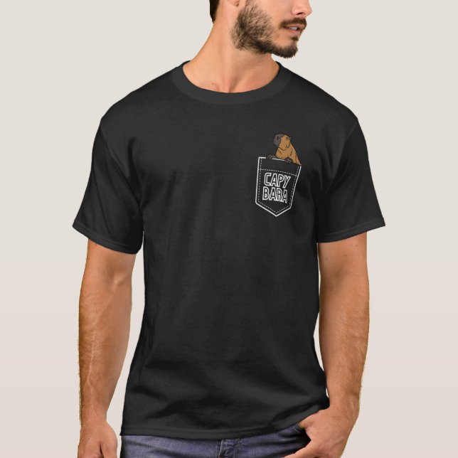 Pocket Capybara Rodent Animal OK Pull Up Capy  1 T-Shirt (Front)