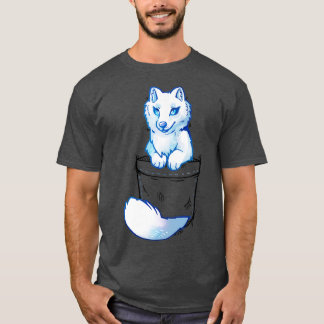 Pocket Cute Arctic Fox  T-Shirt