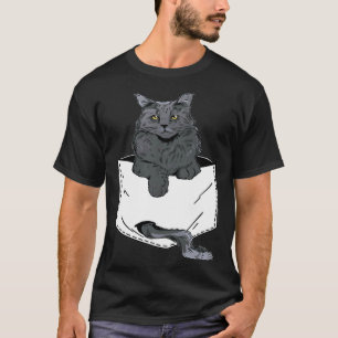 Pocket Cute Siamese Cat Kitten cat T-Shirt