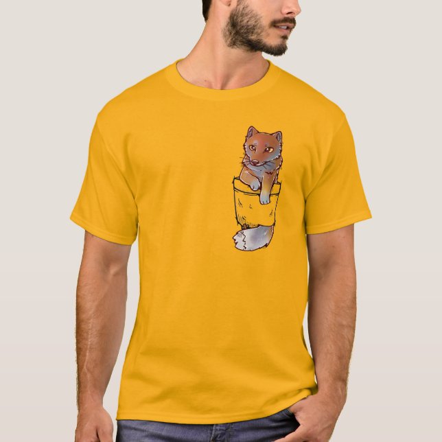 Pocket Cute Tibetan Fox T-Shirt (Front)