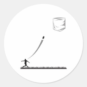 Pocket Design Frisbee Disc Golf Shirt For Disc Gol Classic Round Sticker