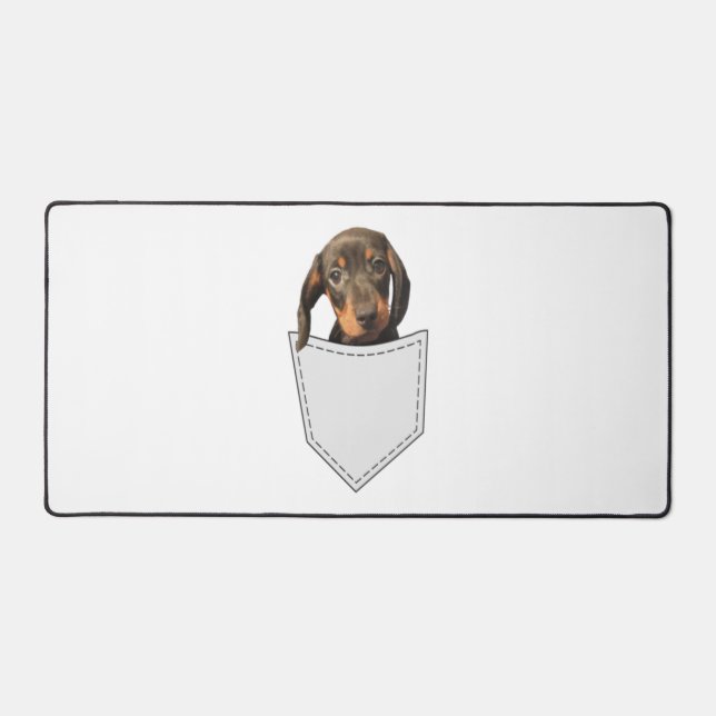 Pocket Dog Dachshund  Desk Mat (Front)