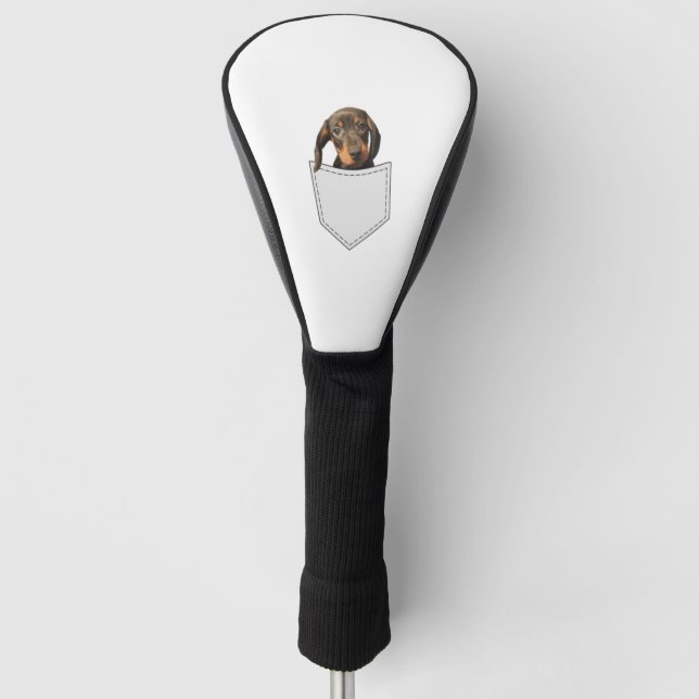 Pocket Dog Dachshund  Golf Head Cover (Front)