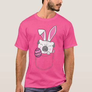 Pocket Easter Pug Feet Bunny Dog Lover Owner Easte T-Shirt