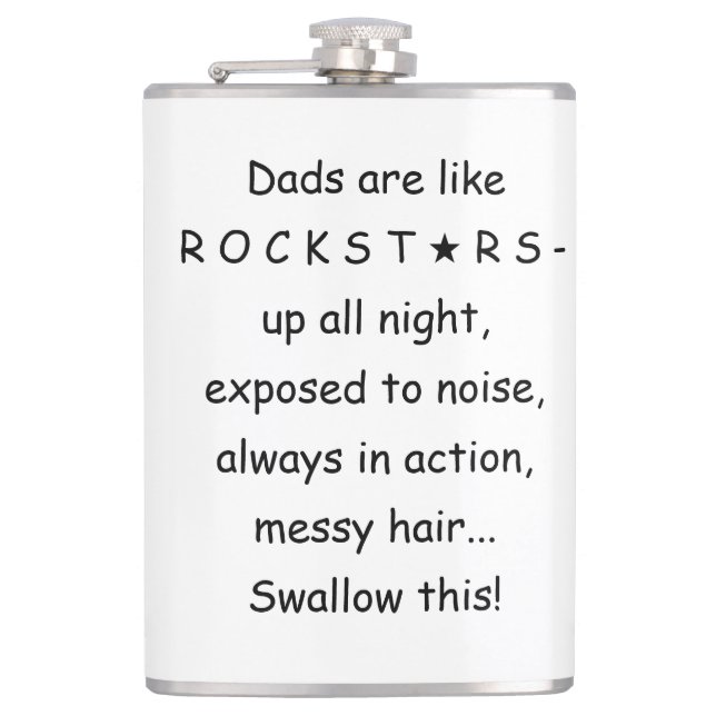 pocket flask for new dad, funny daddy-to-be gift (Front)