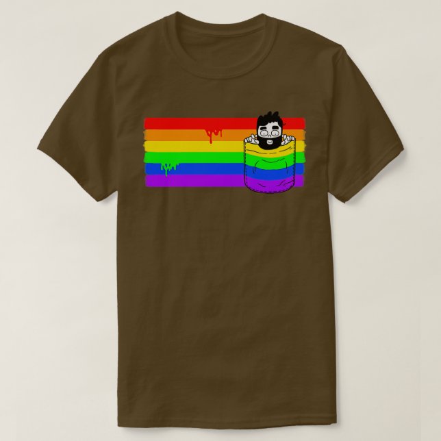Pocket Gay Pride T-Shirt (Design Front)