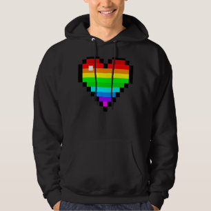 Pocket Gaymer Lgbt Retro Pride  Gay Gamer Pixel He Hoodie