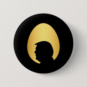 Pocket Golden Egg Hunt Trump 45 47 Silhouette Happ 6 Cm Round Badge