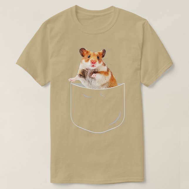 Pocket Hamster , Funny Hamster In Pocket Gift  T-Shirt (Design Front)
