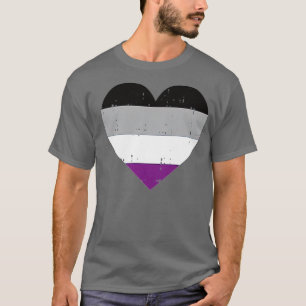 Pocket Heart Funny LGB Asexual Flag Pride Support  T-Shirt