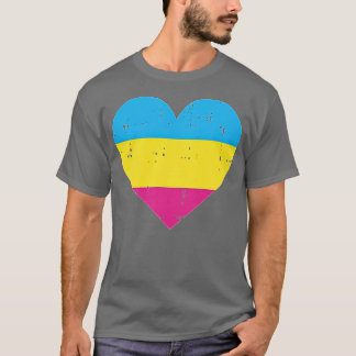 Pocket Heart Funny LGB Pansexual Colour Flag Pride T-Shirt
