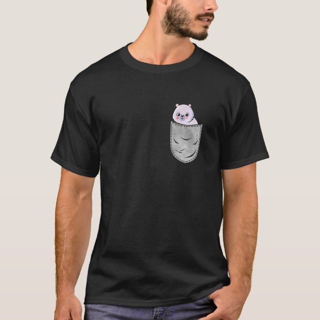 Pocket Ice Bear Animal In Your Pocket Ice Bear T-Shirt (Front)