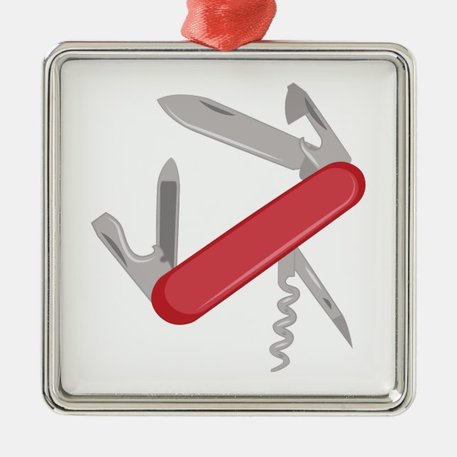 Pocket Knife Metal Tree Decoration (Front)