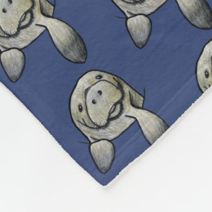 Pocket Manatee KiniArt Fleece Blanket