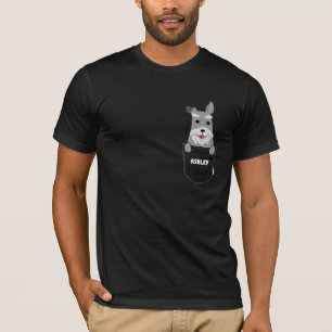 Pocket Miniature Schnauzer puppy cute dog T-Shirt
