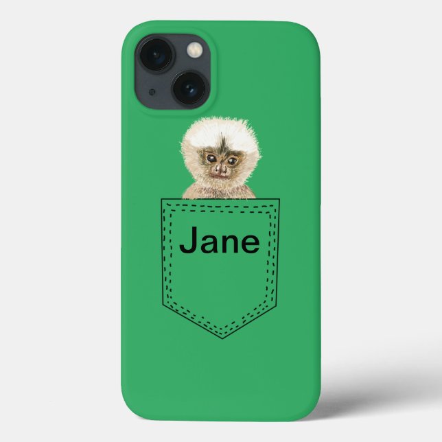 Pocket Monkey Personalized Case-Mate iPhone Case (Back)