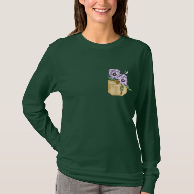 Pocket of Pansies Tee (Front)