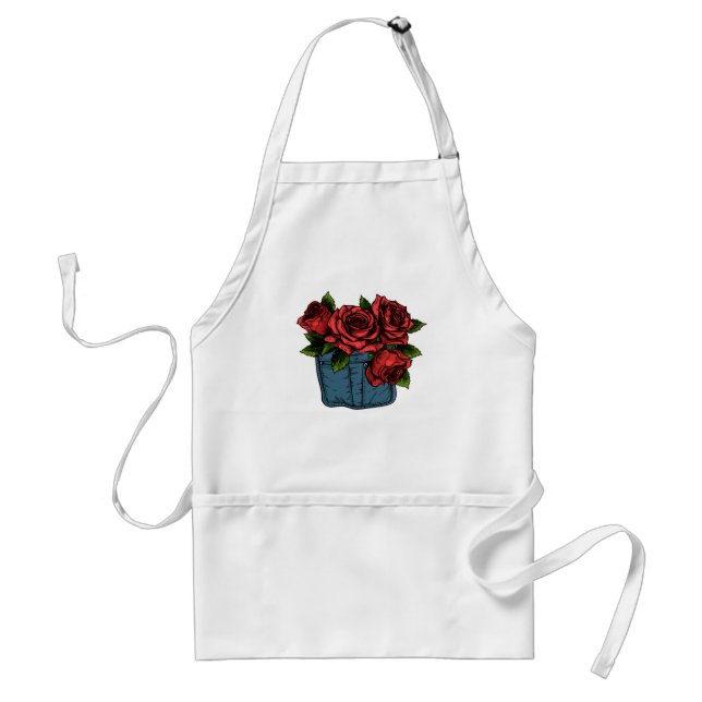 Pocket of Roses Standard Apron (Front)