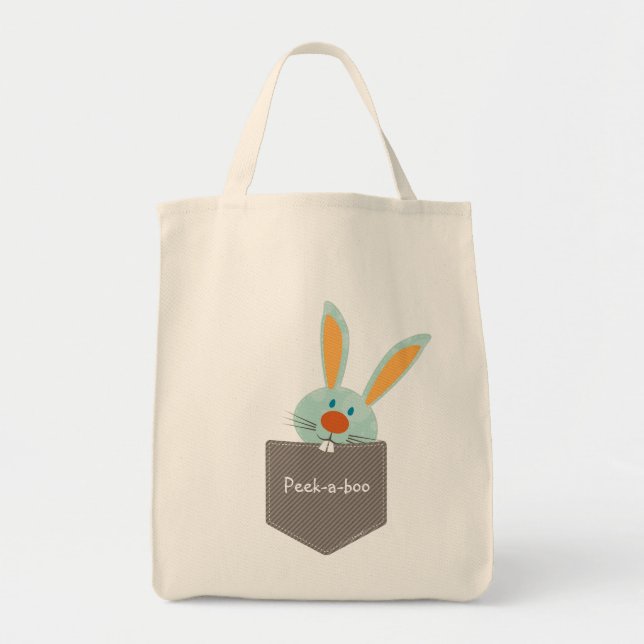 POCKET PALS :: Bunny Rabbit 2 Tote Bag (Front)