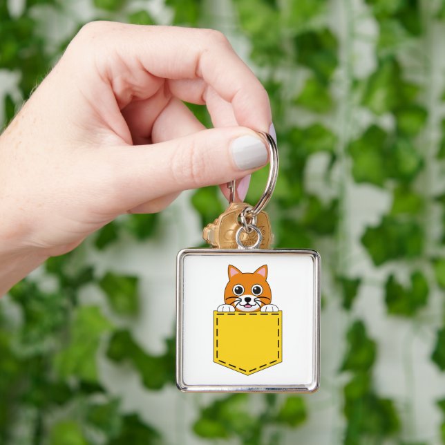 Pocket Pet Cat Key Ring (Hand)